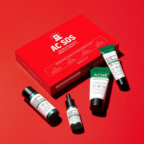 Набор миниатюр с комплексом кислот для проблемной кожи Some By Mi AC SOS AHA-BHA-PHA 30 Days Miracle AC SOS Kit